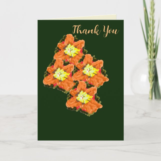 Vikt tack för Orange och Gult för ditt kort (Framsida)