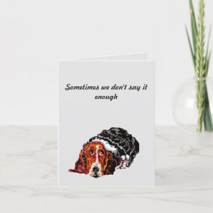 Vikt tackkort: Basset Hound Tack Kort