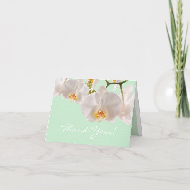 Vikt tackkort - Grönt och Orchid (Framsida)