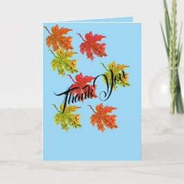 Vikt Tackkort-kort: Höst löv Tack Kort