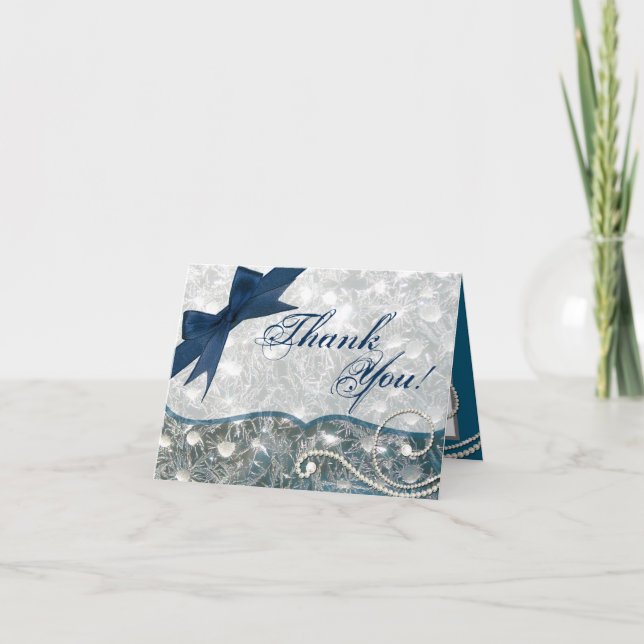 Vikt tackkort, krackat ischips, Snö-isat Tack Kort (Framsida)