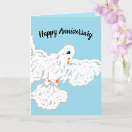 Vikt vykort : årsdagskort med duva