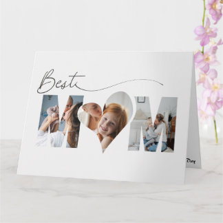 Vikta hjärtan Mamma Mors dag Kort