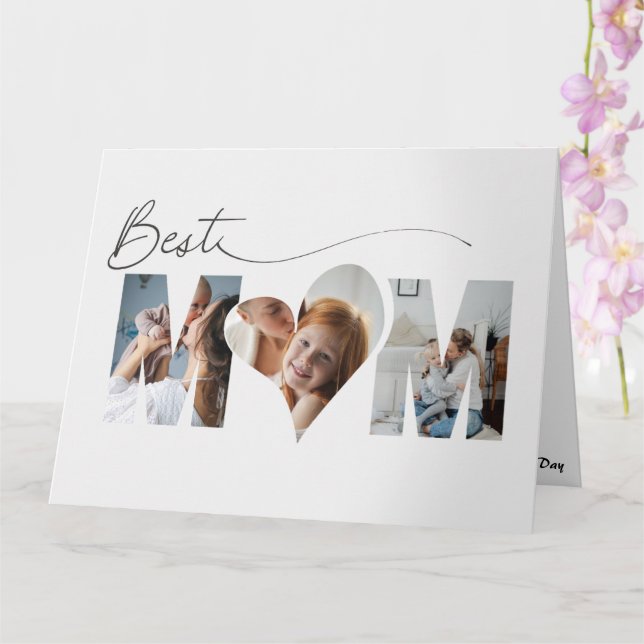 Vikta hjärtats mamma mors dag kort (Orkide)