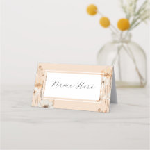 Vikta Namn-kort Bröllop Boho-Blommigtar