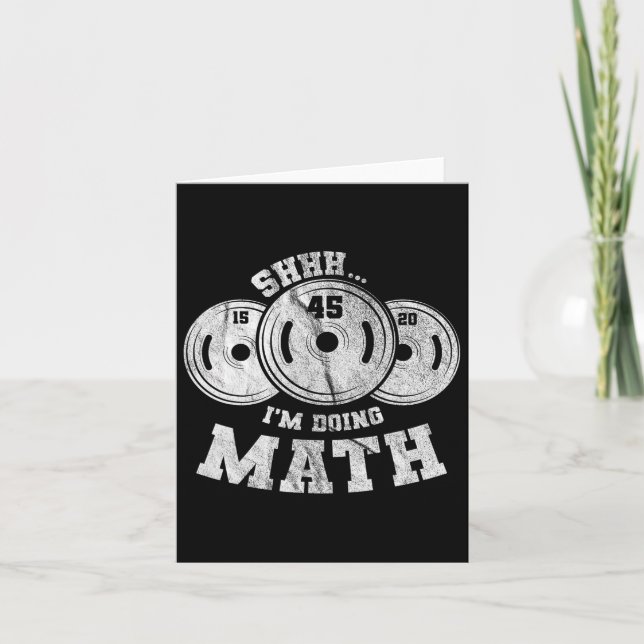 Vikta Pun Shhh jag gör Math Workout Weig Kort (Framsida)