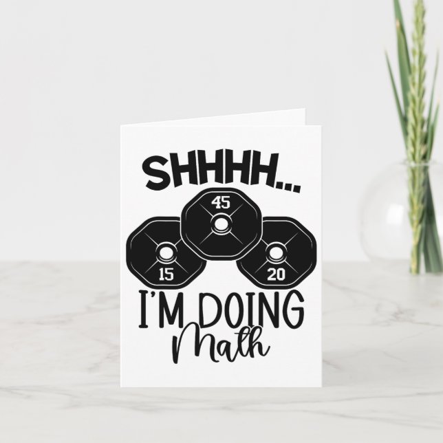 Vikta Pun Shhh jag gör Math Workout Weig Kort (Framsida)