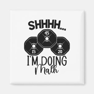 Vikta Pun Shhh jag gör Math Workout Weig Magnet