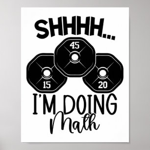 Vikta Pun Shhh jag gör Math Workout Weig Poster