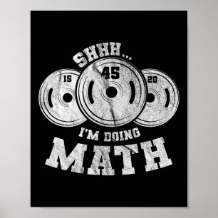 Vikta Pun Shhh jag gör Math Workout Weig Poster