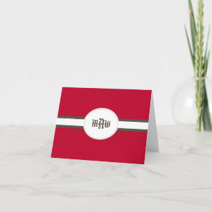 (Vikta) röda Notecard, Helgkort