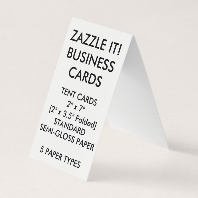 Vikta tältvisitkortar för anpassningsbar personlig visitkort (Framsida)