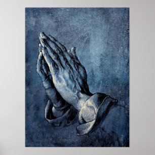 Viktad Händer Prayer - Författare Poster