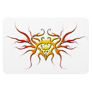 Viktad hjärtstamsdesign - röd magnet