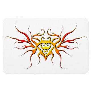 Viktad hjärtstamsdesign - röd magnet