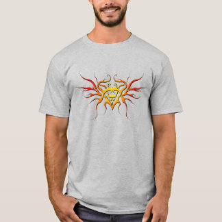 Viktad hjärtstamsdesign - röd t shirt
