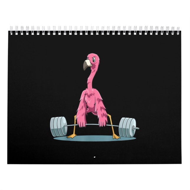 Viktande Flamingo Deadlyftande Flamingo Kalender (Omslag)