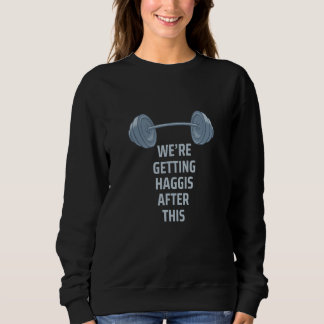 Viktande HAGGIS efter denna Roligt Barbel T Shirt