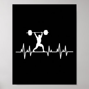 Viktande lyftande kraftlyftande boardbyggare poster