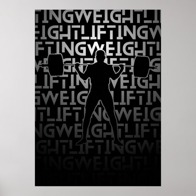 Viktande Poster | Metallisk färg | Gym Gift (Framsidan)