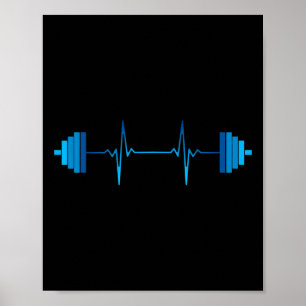 Viktande pulsslag - Bodybuilding Poster