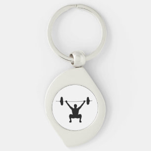Viktande Swirl Silverfärgad Nyckelring