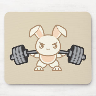 Viktande Tecknad - Squat - Leg Day, Gym Musmatta
