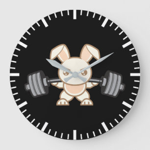 Viktande Tecknad - Squat - Leg Day, Gym Stor Klocka