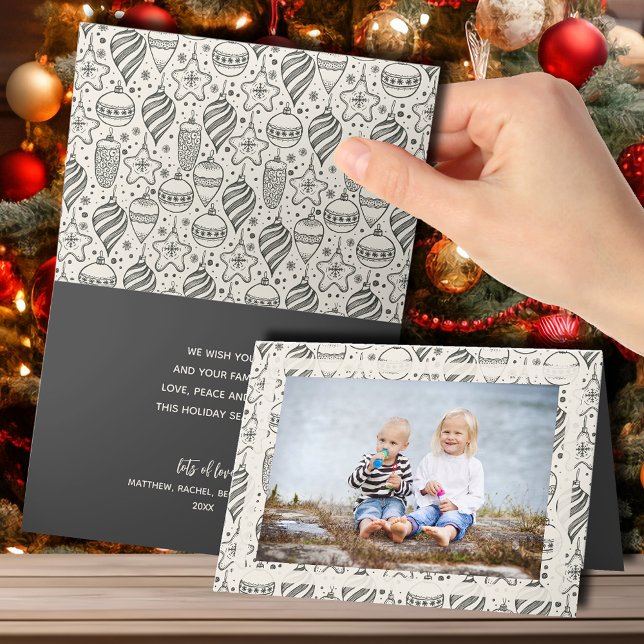 Viktat foto för prydnadsföremål under julhelgen helgkort (Skapare uppladdad)