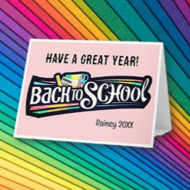 Viktat gratulationskort för Back to school Personl Kort