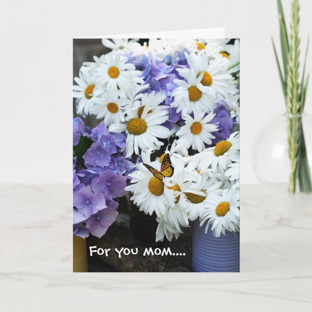 Viktat gratulationskort för Lycklig Mors dag Kort (Framsida)