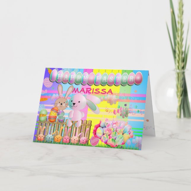 Viktat gratulationskort för Påsk Personlig Kort (Framsida)