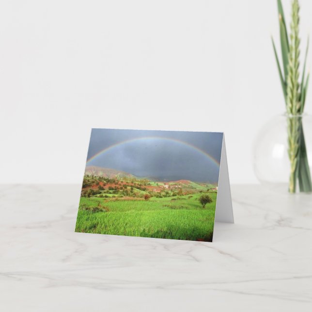 Viktat gratulationskort - Marocko Kort (Framsida)