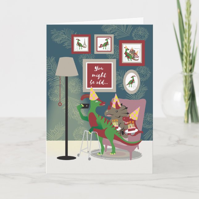 Viktat hälsningskort "födelsedagsselfeber" kort (Framsida)