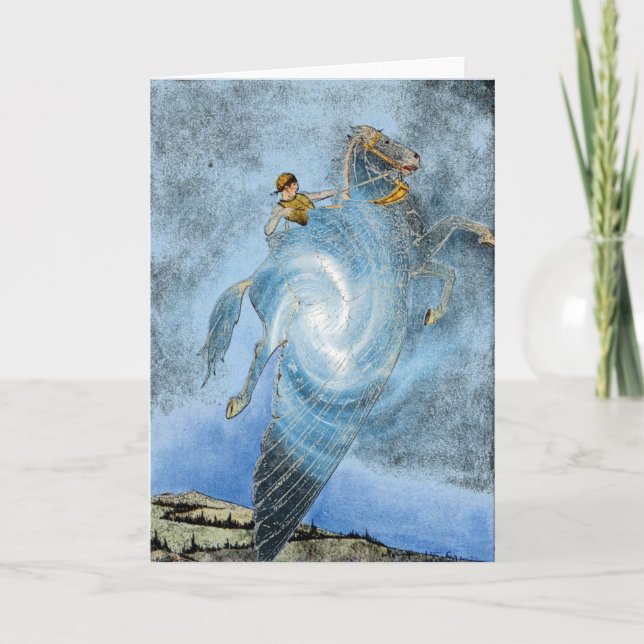 Viktat hästhälsningskort kort (Framsida)