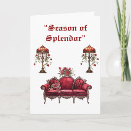 Viktat Helgdag-kort-Elegant Viktoriansk jul Helgkort