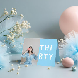 Viktat Himmel Blue 30års födelsedag-tackkort Tack Kort