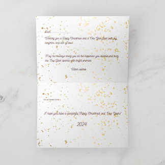 Viktat julklapp och nytt årskort 2023-24 tack kort