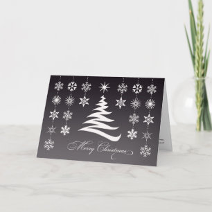 Viktat kort för god jul Snöflingor