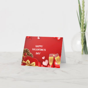 Viktat rött lyckligt valentinkort helgkort