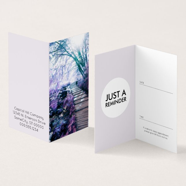 Viktat visitkort för väg-vikning (In- och utsida)