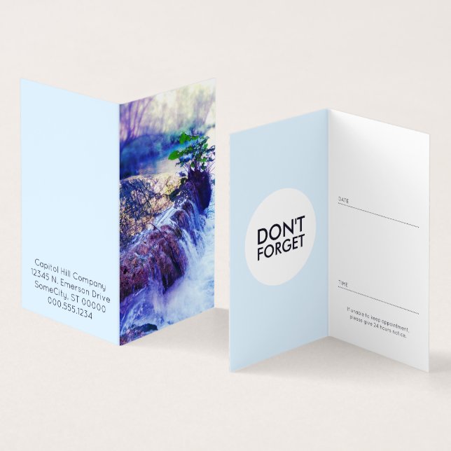 Viktat visitkort för vatten dimma (In- och utsida)