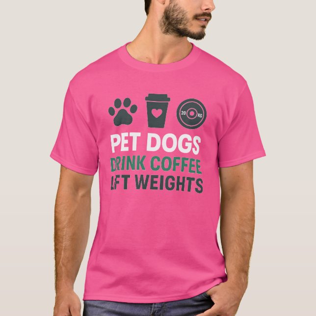 VIKTER AV PET HUNDAR DRINK COFFEE HISS T SHIRT (Framsida)