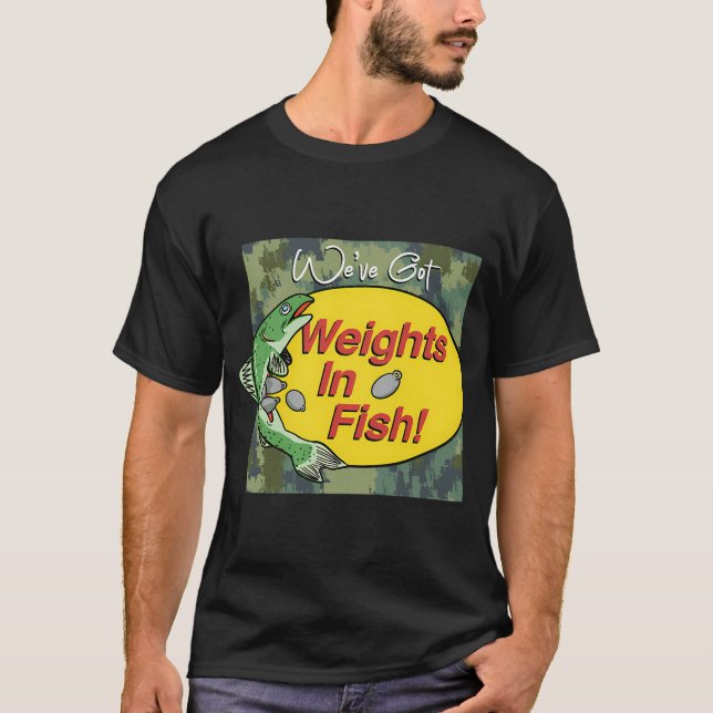 Vikter i fisk - Camouflageutskrift T Shirt (Framsida)