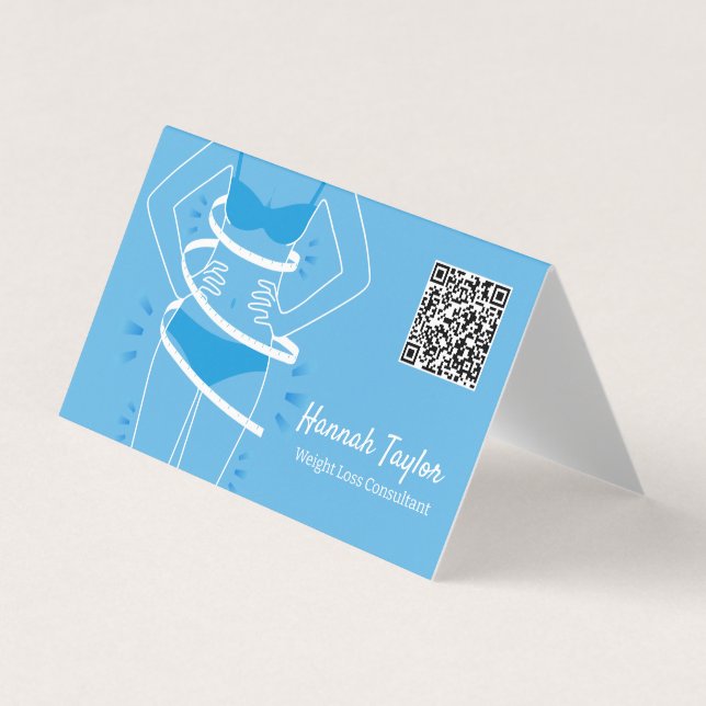 Viktförlust Anpassningsbar QR Visitkort (Framsida)
