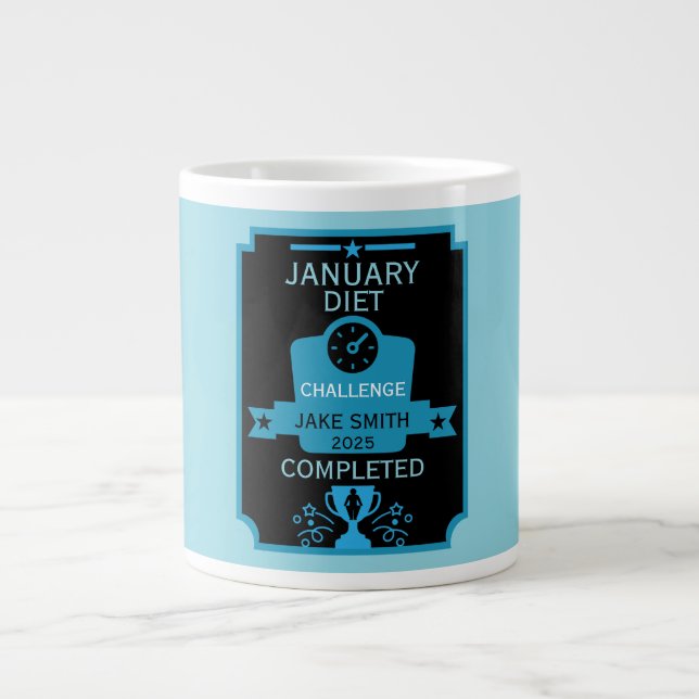 Viktförlust i januari Grattis Jumbo Mugg (Framsidan)