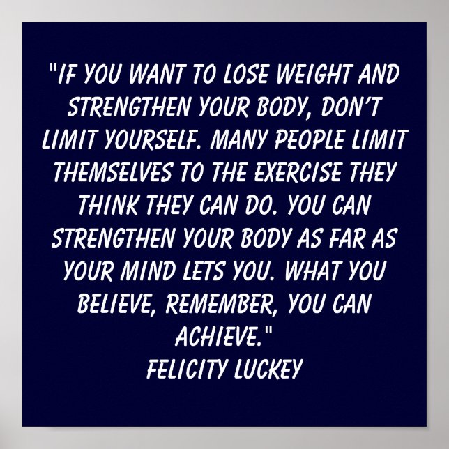 Viktförlust Tro 8 Poster (Framsidan)