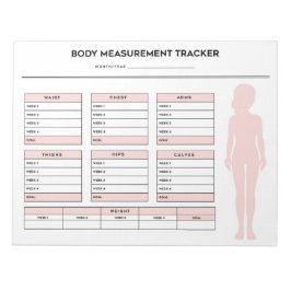 Viktförlustspårningsmål för kroppsmätningar för fl anteckningsblock