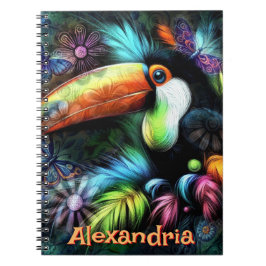 Viktig Abstrakt Toucan Bird Personlig Anteckningsbok