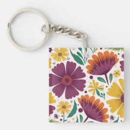 Viktig Blommigt med Lila- och Gult-blommor